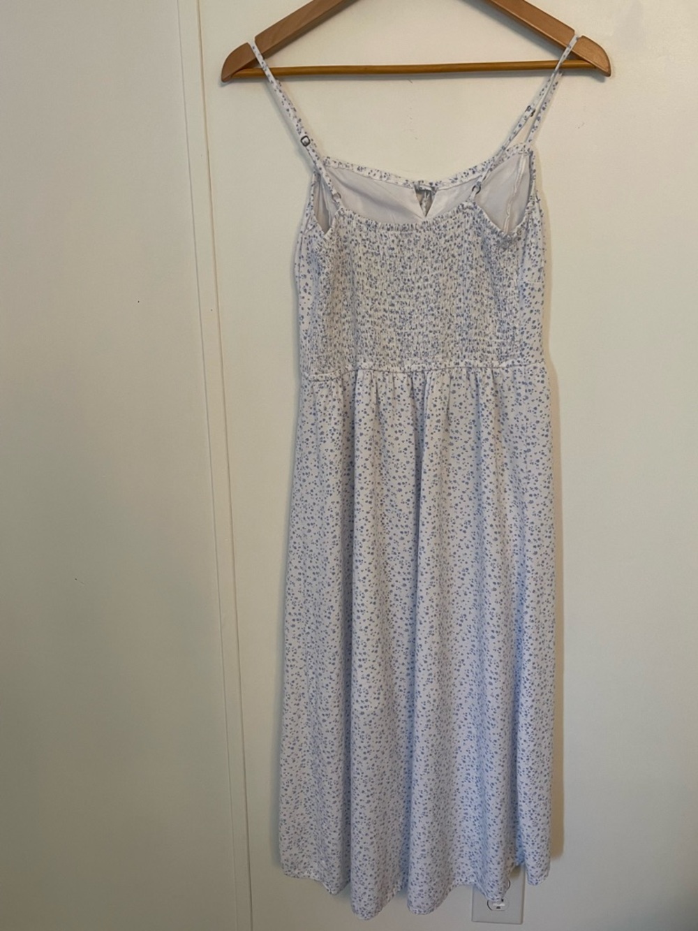 Hollister Pale Blue Floral Milkmaid Coquette Girl Dress Size M - Picture 7 of 14